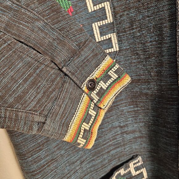VTG 70s Guatemalan Handmade Quetzel Tribal Aztec Shirt Jacket Embroidered Medium - Picture 5 of 10